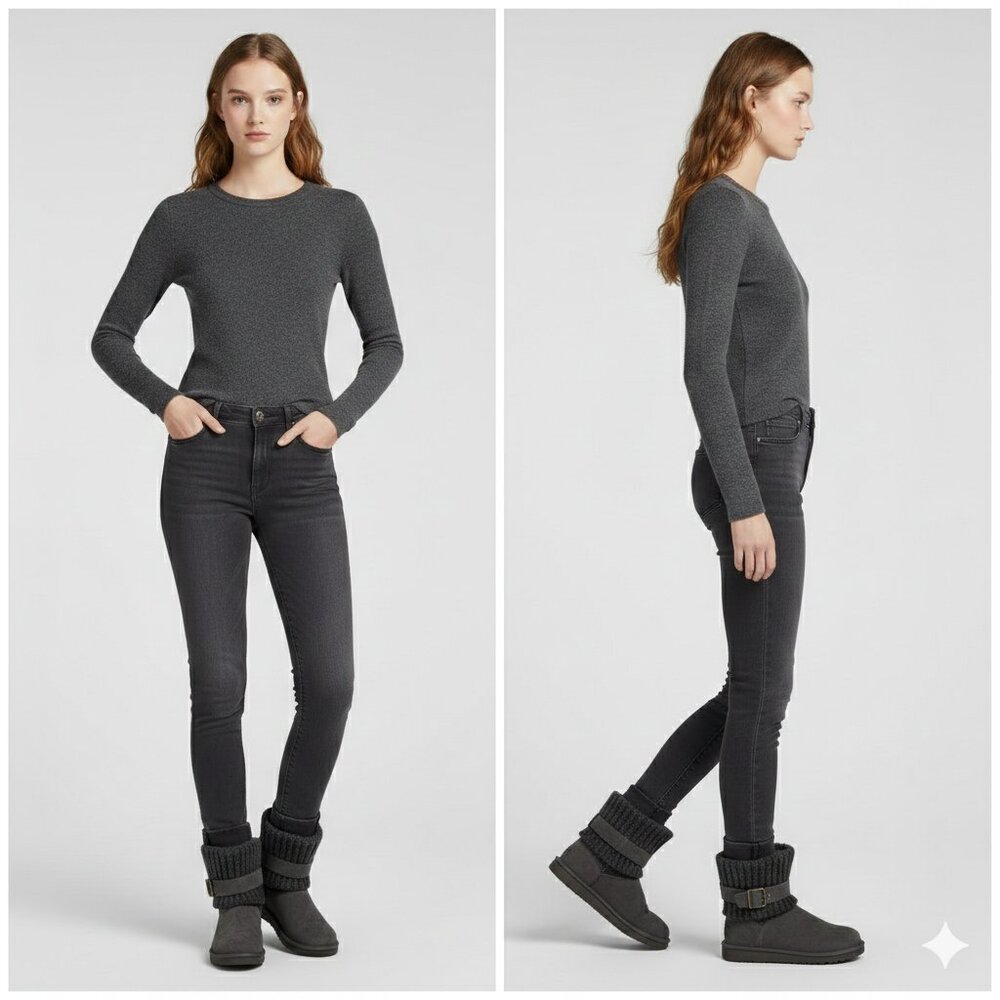 UGG Women's Cambridge Gray Suede Boots – Cozy Sheepskin Mid-Calf Winter